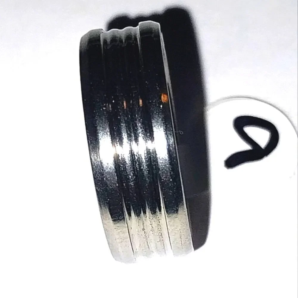 Stainless steel wide band hypoallergenic nickel free Men's ring sz 9